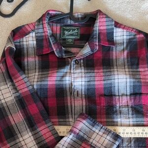 Woolrich Red and Black Casual Button Down Shirt